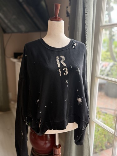 R13 women distressed sweater - distressed,