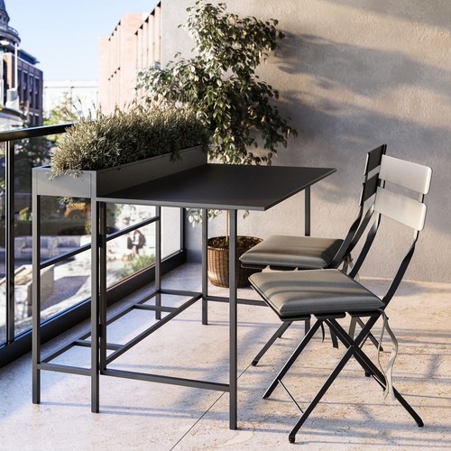 Black space saving balcony - space-saving,