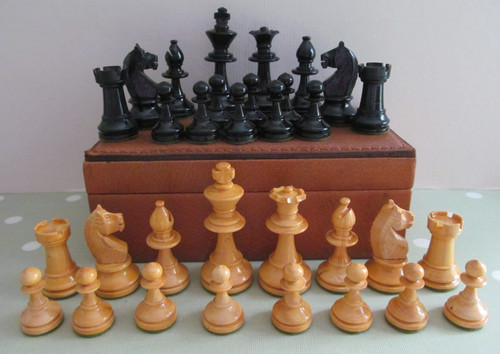 Vintage wooden chess - chess, set