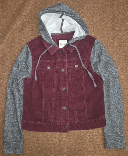 Mudd corduroy hooded jacket - corduroy,