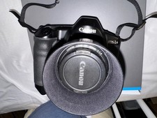 Canon EOS 1N HS 35mm SLR Film Autofocus Camera, battery grip, 50mm lens, hood +