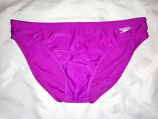 Speedo Men's Purple Solar 5cm GB 38 Soft Nylon PowerFlex Swim Briefs Trunks