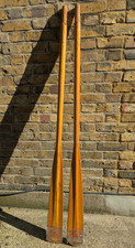 (3) VINTAGE  WOODEN BOAT  OARS