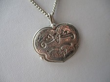 Swedish sterling silver necklace - pendant on chain hallmarked 1987