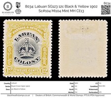8034: Labuan SG123 12c Black &