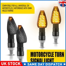 4PCS 14 Led Mini Arrow Motorbike Motorcycle Signal Indicators Amber Light Bulbs
