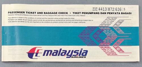 Malaysia airlines vintage used - airlines,