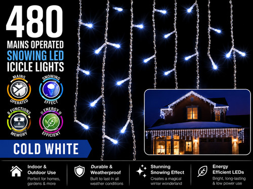 480 cold white led icicle - 480,