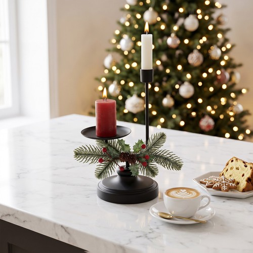 Arm metal candlestick stand - candlestick,