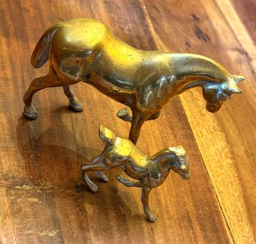 Brass horse mare - , very