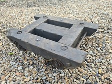 ANTIQUE VINTAGE PIANO/FURNITURE MOVER TROLLEY/DOLLY/TRUCK  WOOD/CAST IRON WHEELS