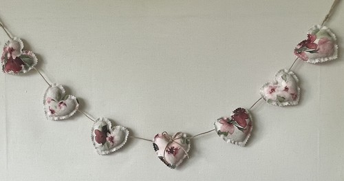 Heart garland bunting pink - heart,