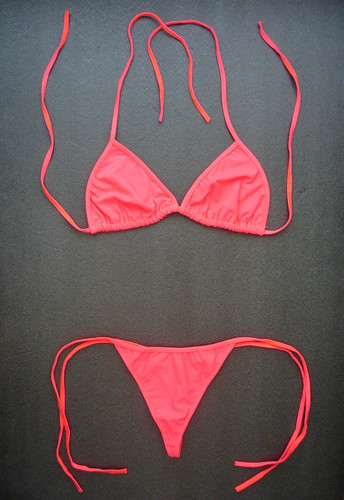 Coral string bikini set 2 - set,
