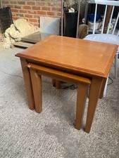 G Plan Nest of 2 Brown Wooden Tables Side End Coffee Bedside