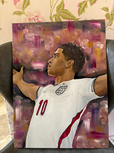 Hand painted football jude - hand-painted,
