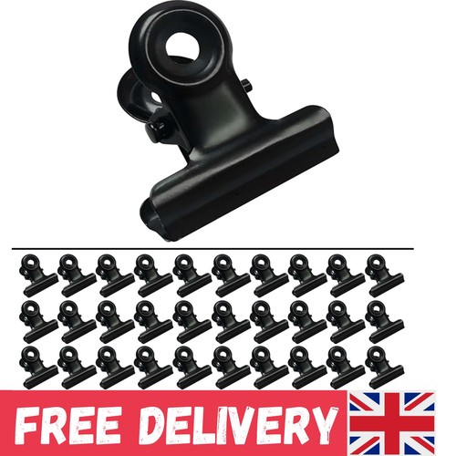 22mm bulldog clips - bulldog, black