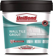 UniBond 2643633 UltraForce Wall Tile Grout Grey 1.38kg Anti Mould Waterproof