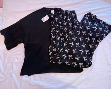 Next Black Bow Pyjamas Ladies