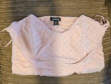 Hot Fix Diamante Mesh Corset Top Size 12