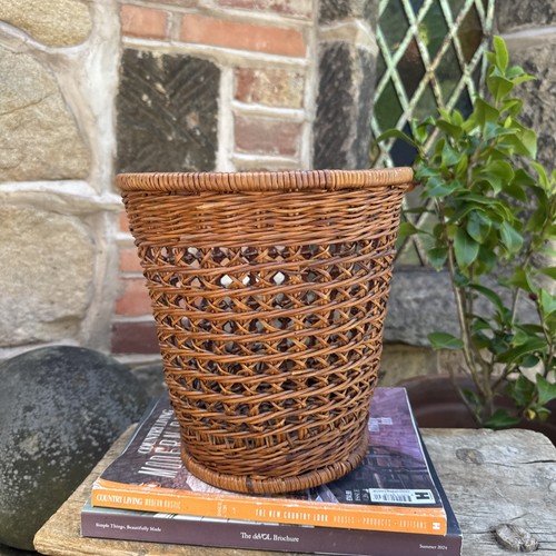 Vintage waste paper basket bin - vintage,