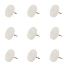 Nail-On Furniture Glides - Floor Protectors - White - Many Sizes - German Made