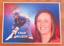 Fran Wilson England Women Cricketer Signed Photo Autograph A4 size