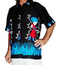 LOUD HAWAIIAN SHIRT Japanese Comix Character Stag PARTY HOLIDAY SUMMER Size L