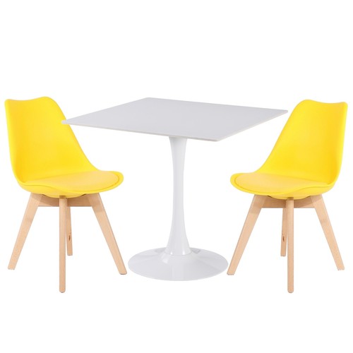 White square ceramic - white,