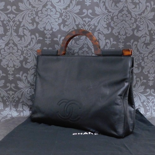 Chanel lamb skin leather black - leather,