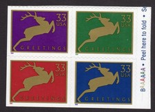 Scott #3363a Reindeer Booklet