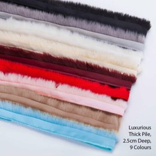 Fake Faux Fur Trimming Ribbon Trim Toys,Coat,Hood 2.5, 5cm Many Colours,Neotrims