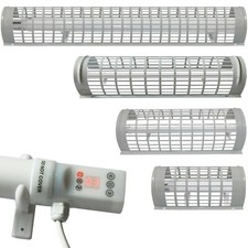 Mylek Tubular Heater Digital Display Tube And Guard Greenhouse Garage Low Energy