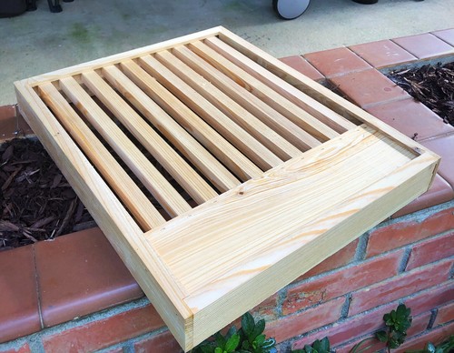 Cypress frame slatted rack - cypress,