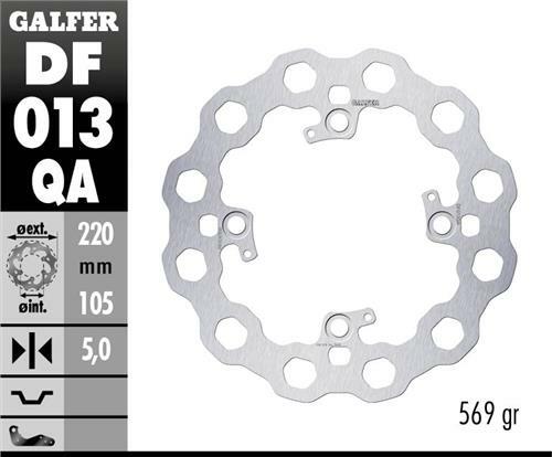 Rear brake disc galfer triumph - disc,