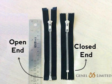 BLACK ZIP 4"-32" METAL SILVER