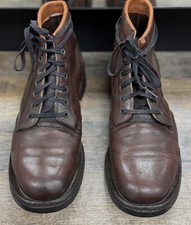 Colectable Vintage Hoggs Brown Leather Lace-Up Boots UK 10 EU 44 Commando Soles
