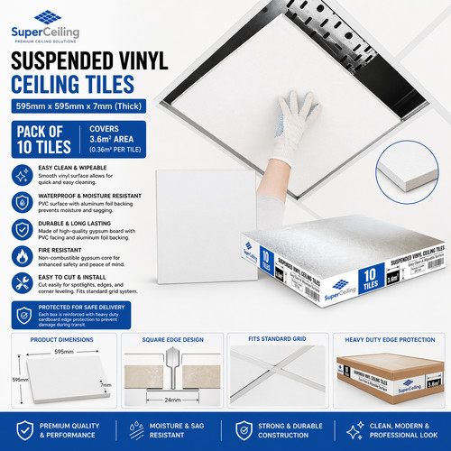 Suspended ceiling 600 - suspended,