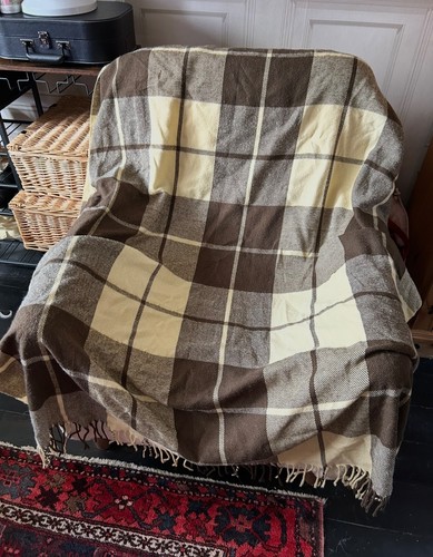 Vintage brown beige check