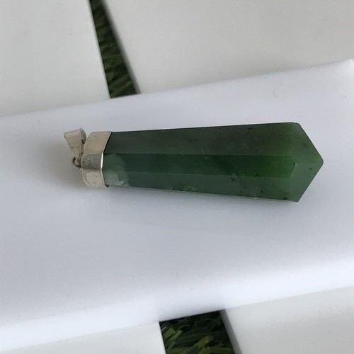 Jade pendant natural - natural, green
