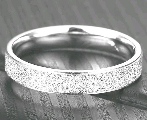 Ladies frosted wedding band - ladies,