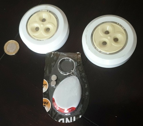 Battery led downlights - 2x,