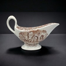 Antique W.T. Copeland Spode Acora Transferware Gravy Boat
