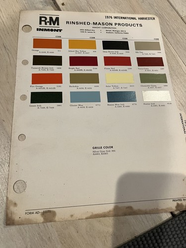 1976 international paint chip - 1976,