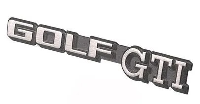 Rear golf gti - badge, chrome