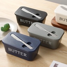 Butter Dish Box Storage Tray Container Sealed Storage Box Cheese Dish W/Lid