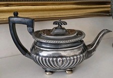 Antique Vintage Silver Plate Pewter? Tea Pot. Edwardian Style.