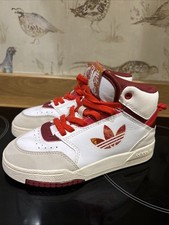 Adidas Size 11 Children’s Trainers White Drop Step  Miffy  Red White Hi Tops