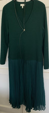Phase Eight Green Pleated Midi