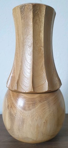 Acacia wooden vase - wooden, vase.
