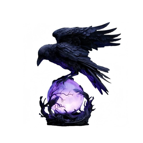 Black raven purple - purple, crystal
